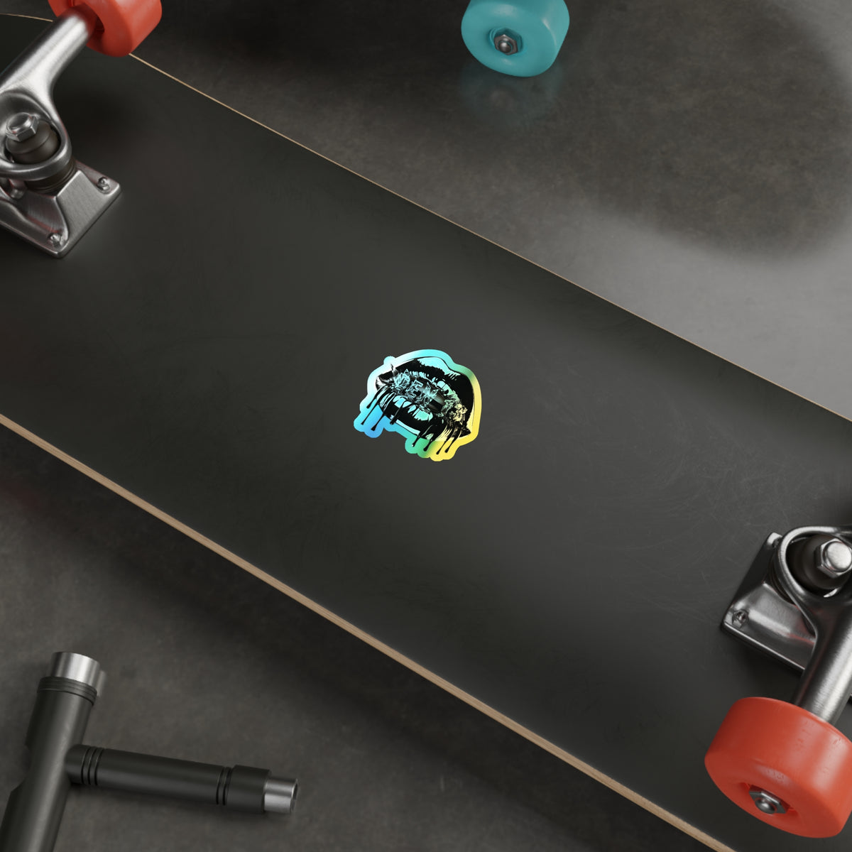 Holographic Dripping Lip Die-Cut Sticker