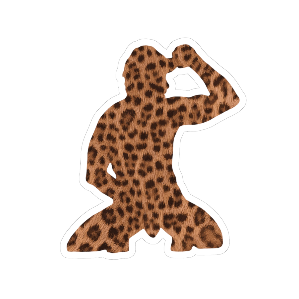 Hallo Man sticker Leopard