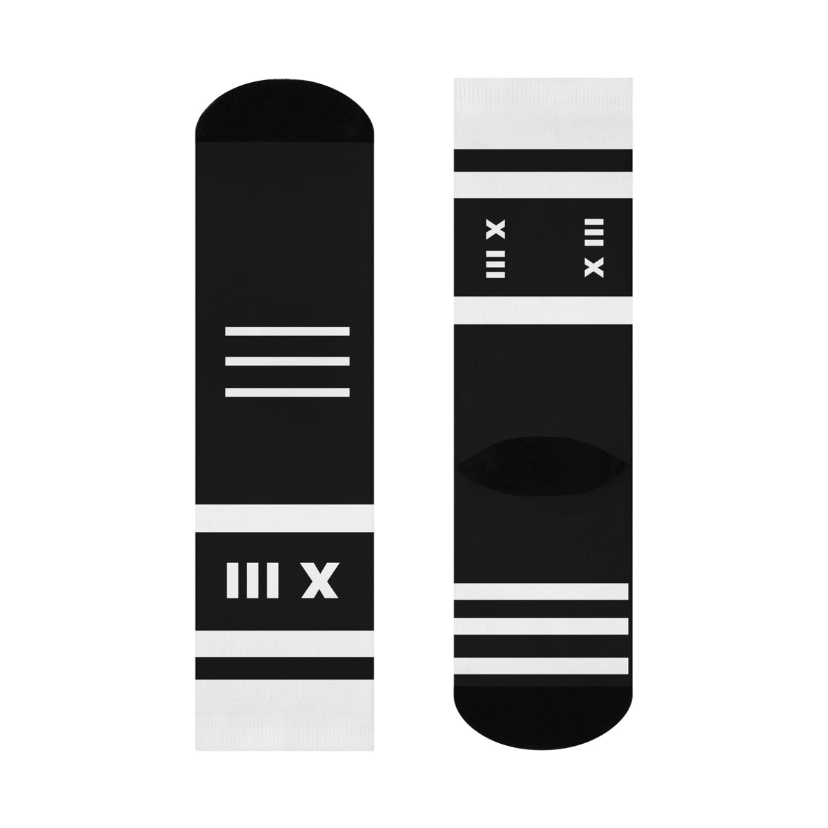 Socks - Romam White & Black Cushioned Performance Socks