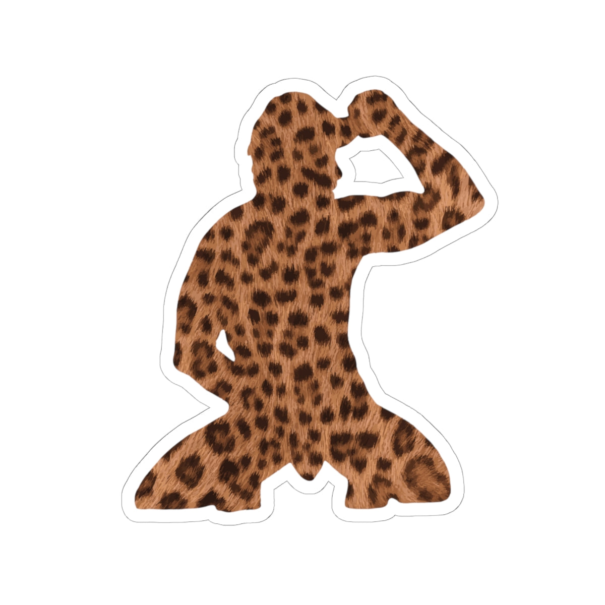 Hallo Man sticker Leopard