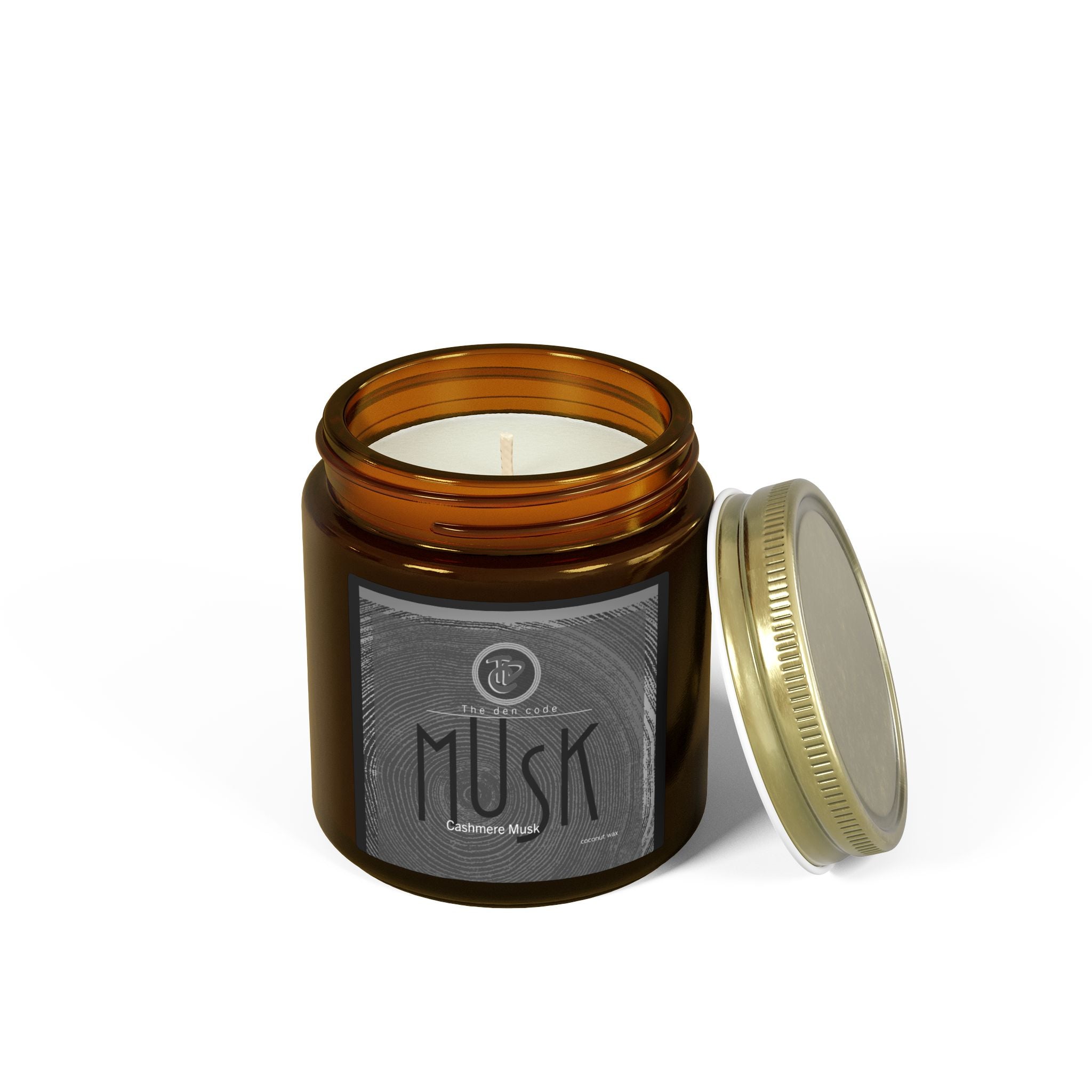 Masculine Musk Scented Candle — Coconut Apricot Wax (4oz & 9oz)