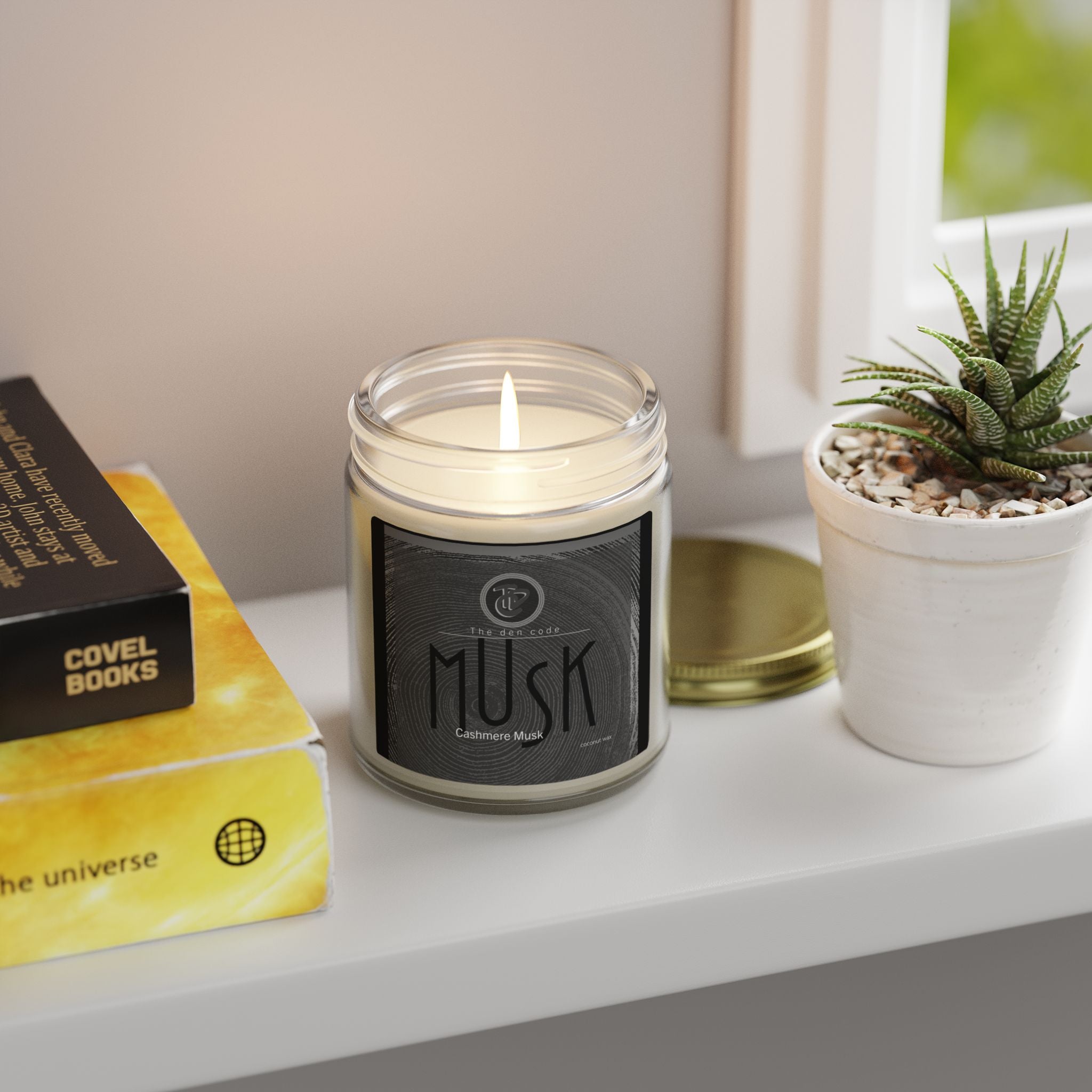 Masculine Musk Scented Candle — Coconut Apricot Wax (4oz & 9oz)