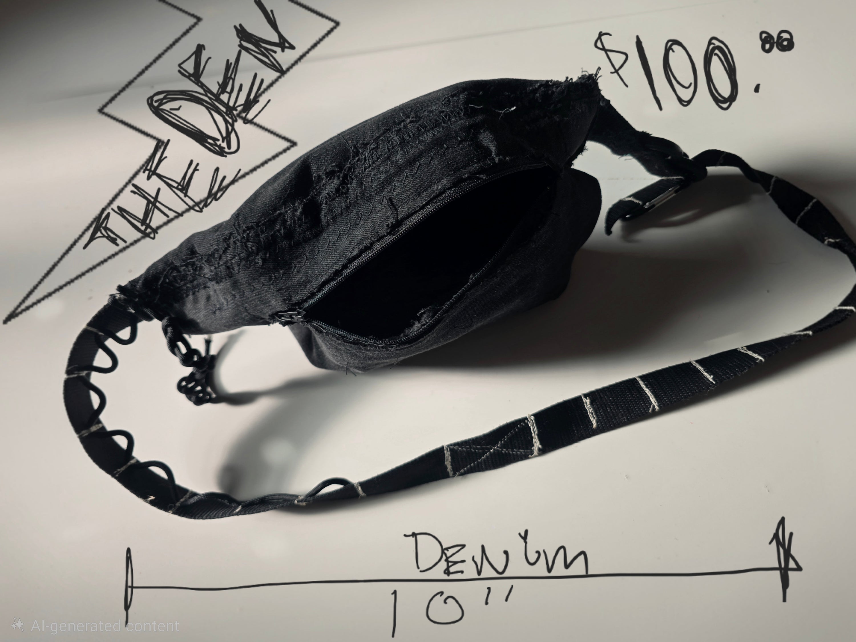 DEN BAG - BLK on BLK