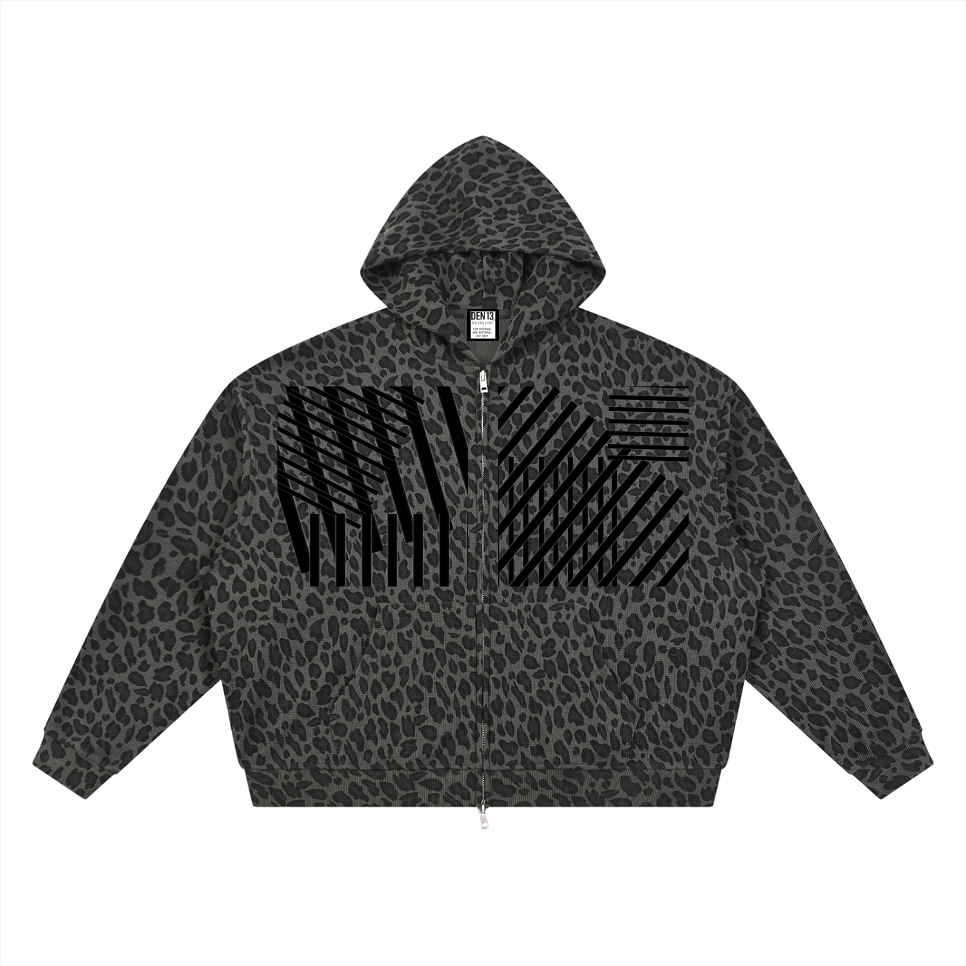 Leopard Waffle Hoodie