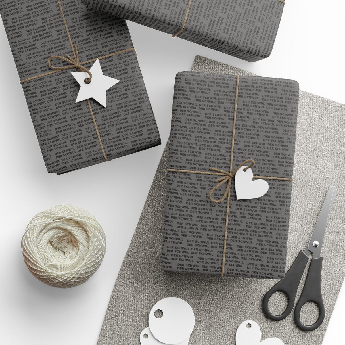 SCHWUL - Wrapping Paper — Modern Black