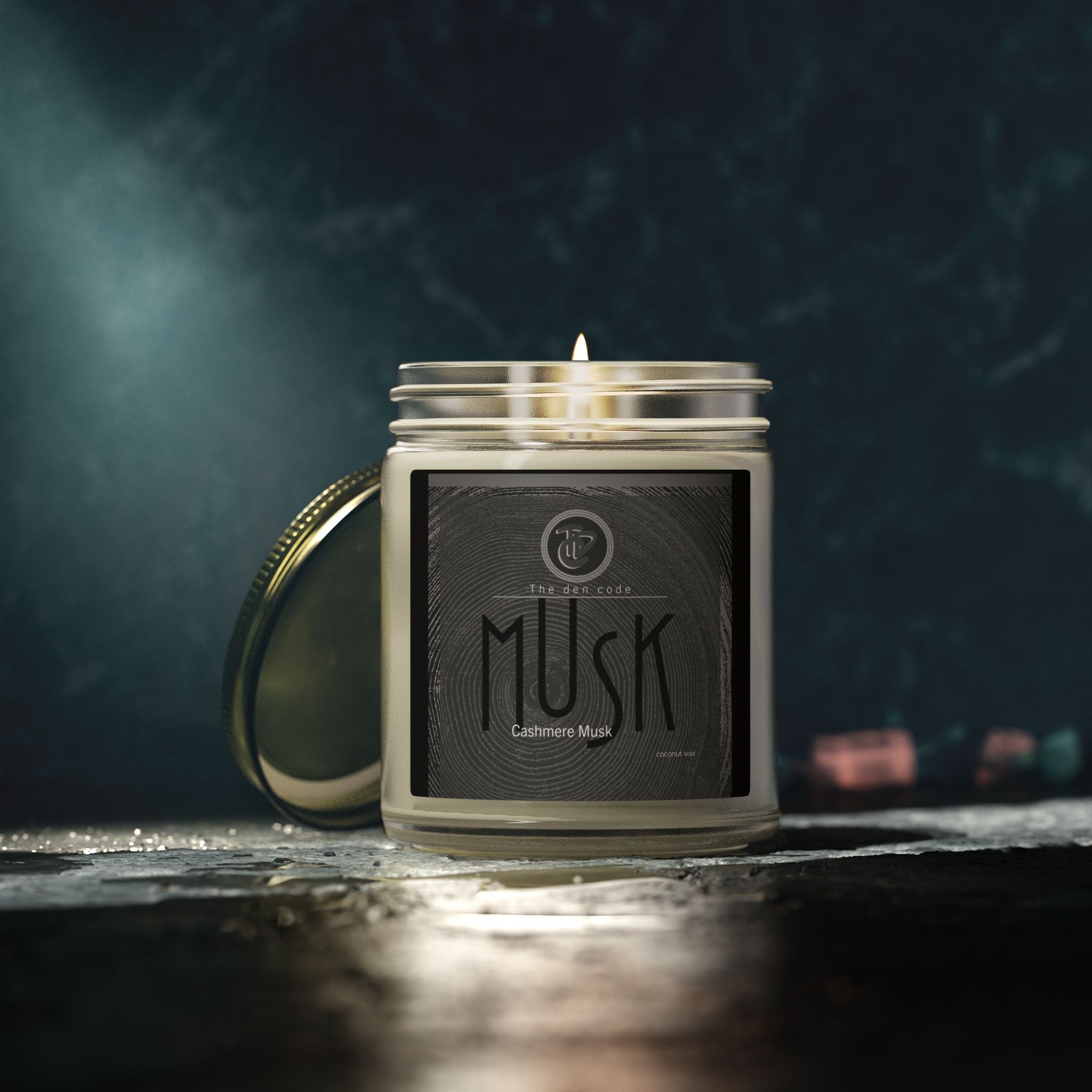 Masculine Musk Scented Candle — Coconut Apricot Wax (4oz & 9oz)