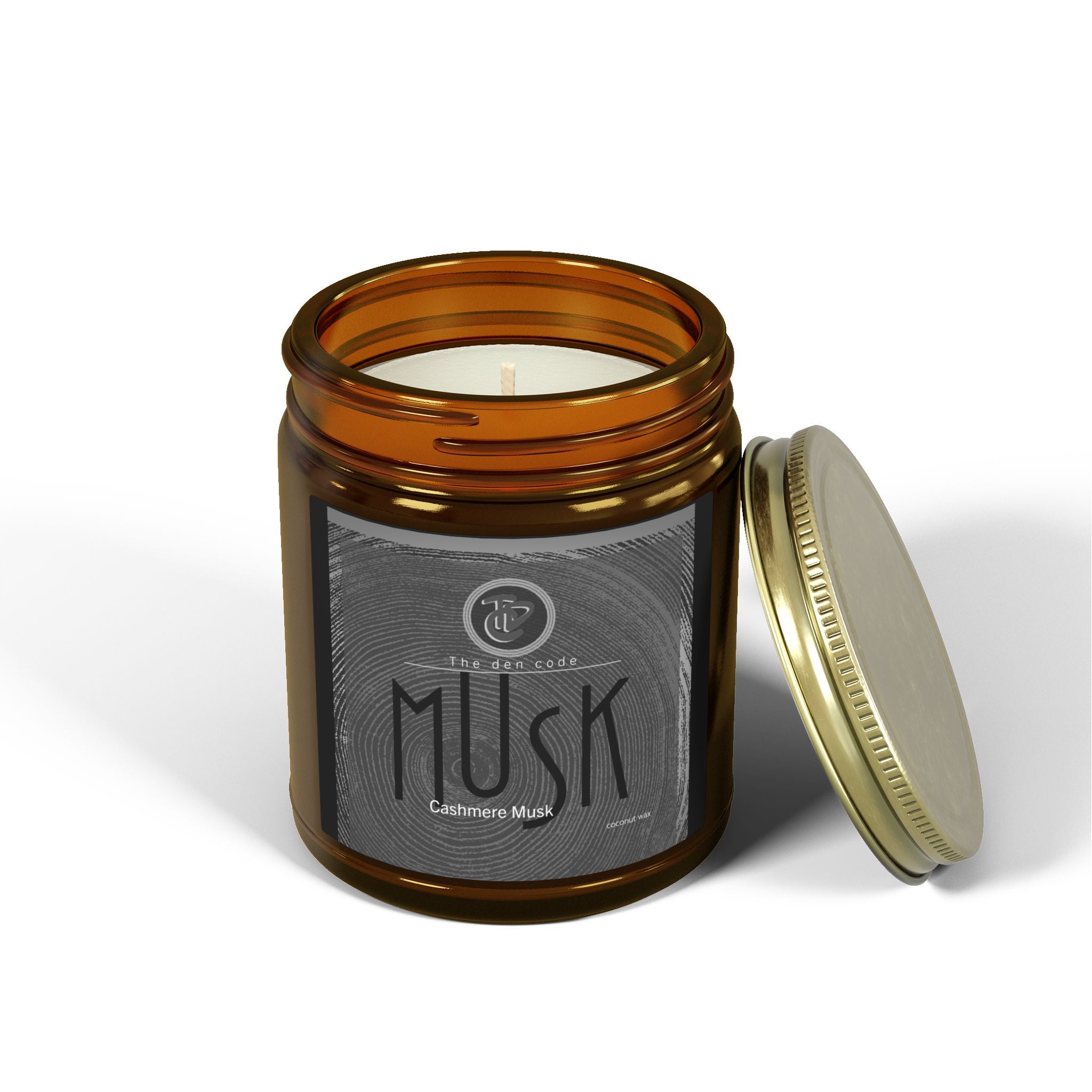 Masculine Musk Scented Candle — Coconut Apricot Wax (4oz & 9oz)