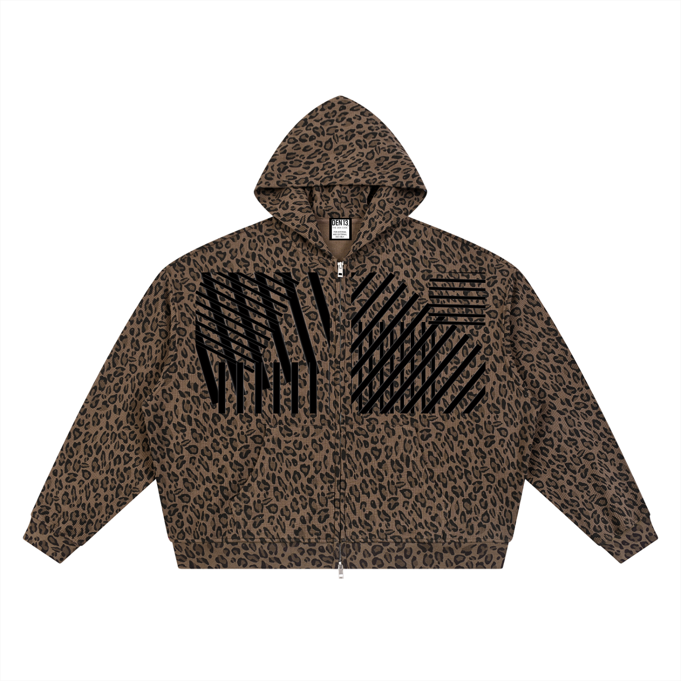 Leopard Waffle Hoodie